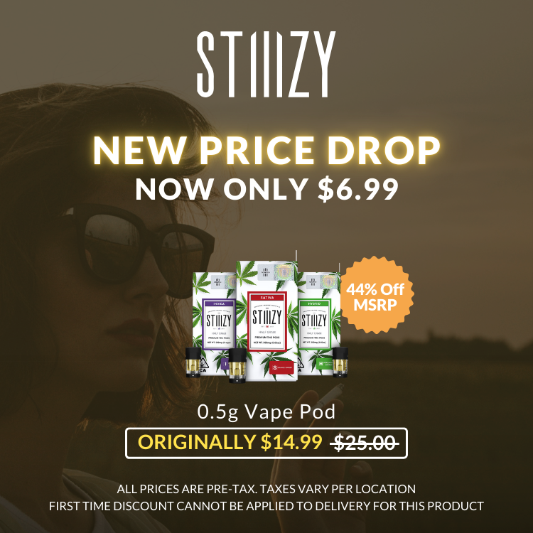STIIIZY New price drop now only $6.99, 44% Off MSRP, 0.5g Vape Pod