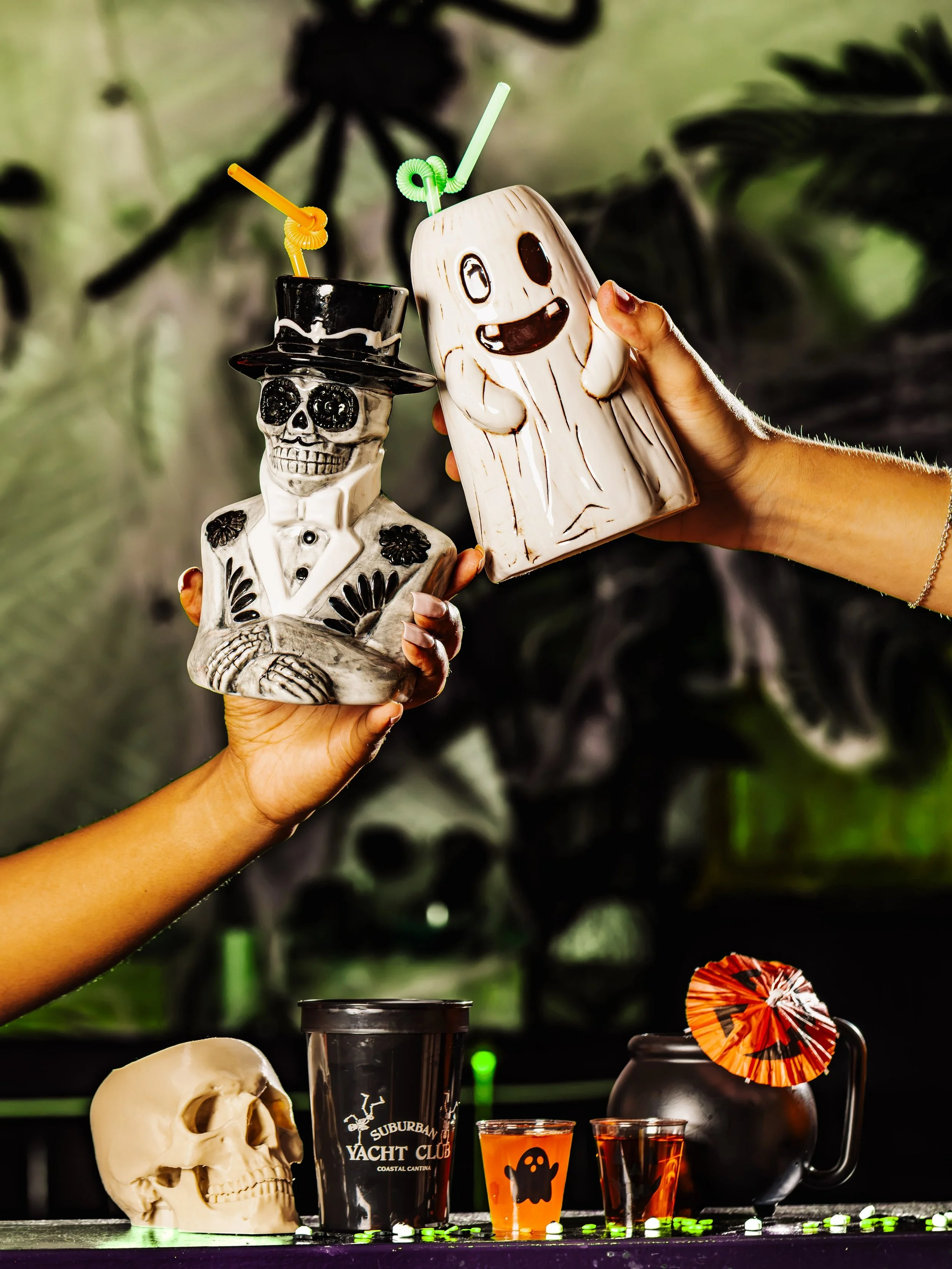 Witch Please, it&rsquo;s Halloween.
Haunted potions, spooky bites, and the best Halloween cocktails in Plano. 

&bull; Pictured: Witch Please | Tito&rsquo;s Vodka, Blood Orange, Lime, Orange, Demerara
&bull; Featured: Dew Or Die | Socorro Blanco Tequ