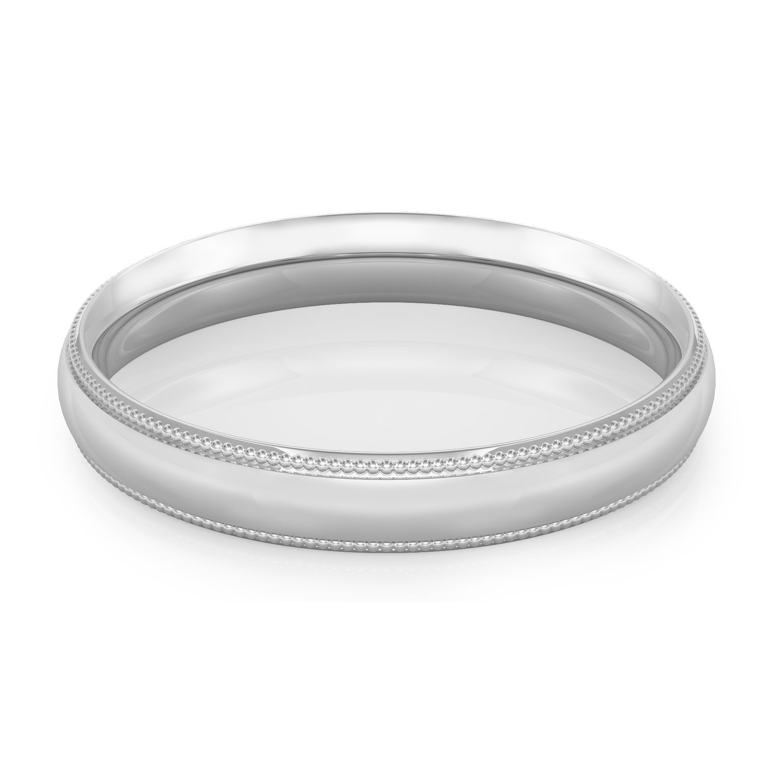 Platinum Milgrain Wedding Bands Ladies — Laser Engraving Service