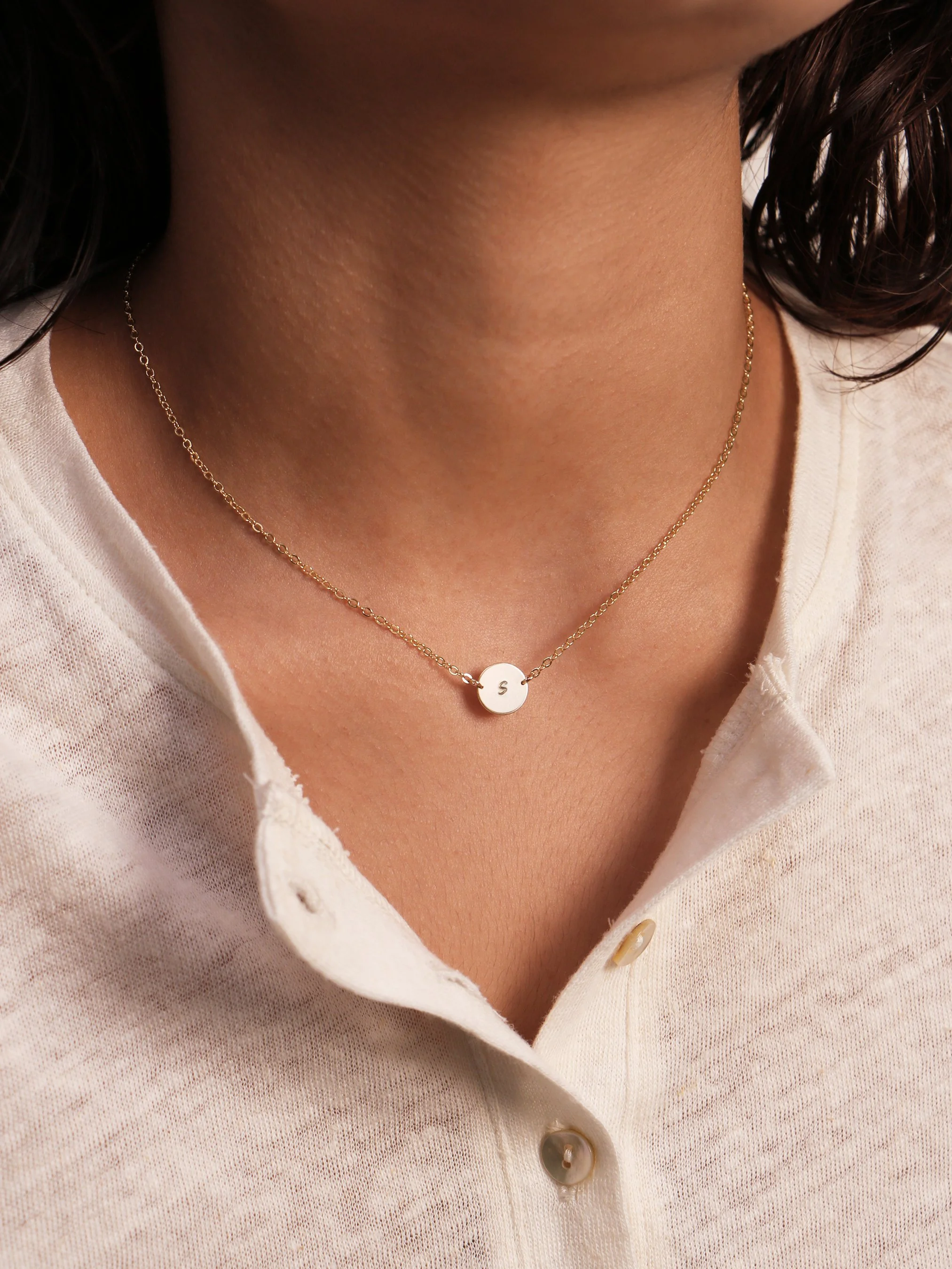 9MM Disc Necklace N208A