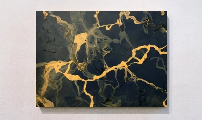 Kentucky Sludge #2 (Yellow Iron Oxide on Coal Black)
36" X 48" Acrylic on Canvas
