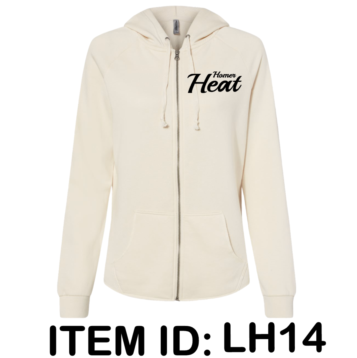 $48 Independent Trading Co. - Women's California Wave Wash Full-Zip Hooded Sweatshirt - PRM2500Z Color Shown:  Bone 
  Spec Sheet  📏