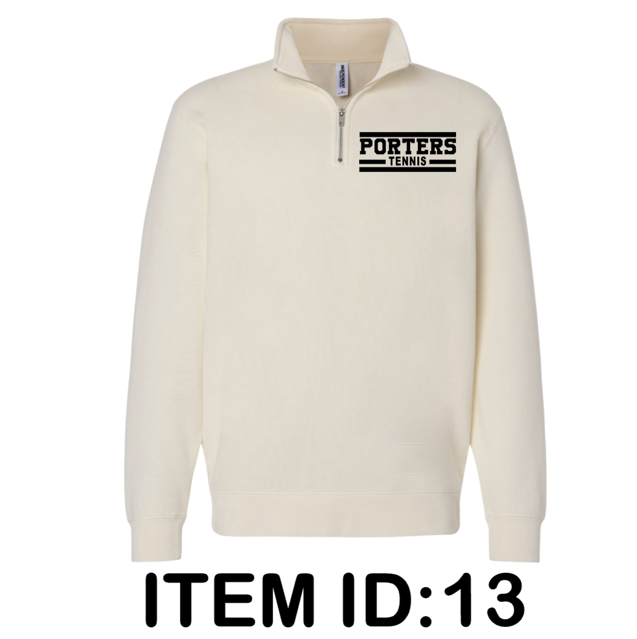 $42 Independent Trading Co. Unisex Midweight Quarter-Zip Pullover - SS4600QZ Color Shown:  Bone 
  Spec Sheet  📏