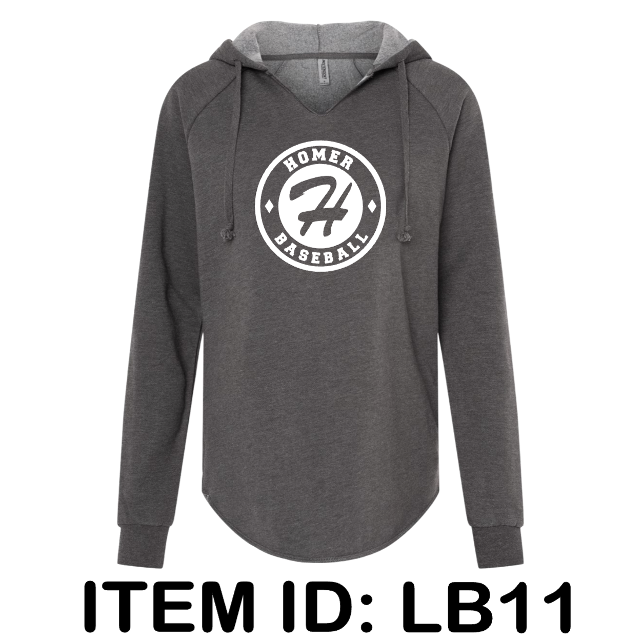 $46  Independent Trading Co. - Women’s Lightweight California Wave Wash Hooded Sweatshirt - PRM2500 Color Shown:  Shadow 
  Spec Sheet  📏