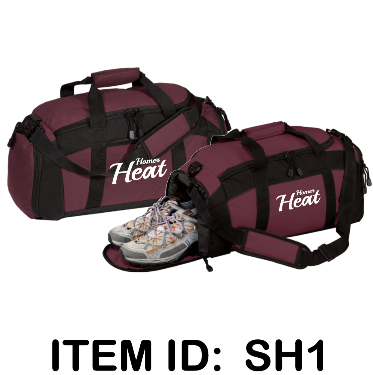 $45 Port Authority - Gym Duffle Bag - BG970 Color Shown:  Maroon 
  Spec Sheet  📏