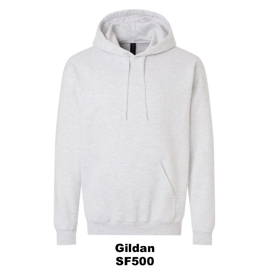 $40 Unisex Softstyle® Midweight Hooded Sweatshirt🌟 Color Shown:  Ash 
  Spec Sheet  📏