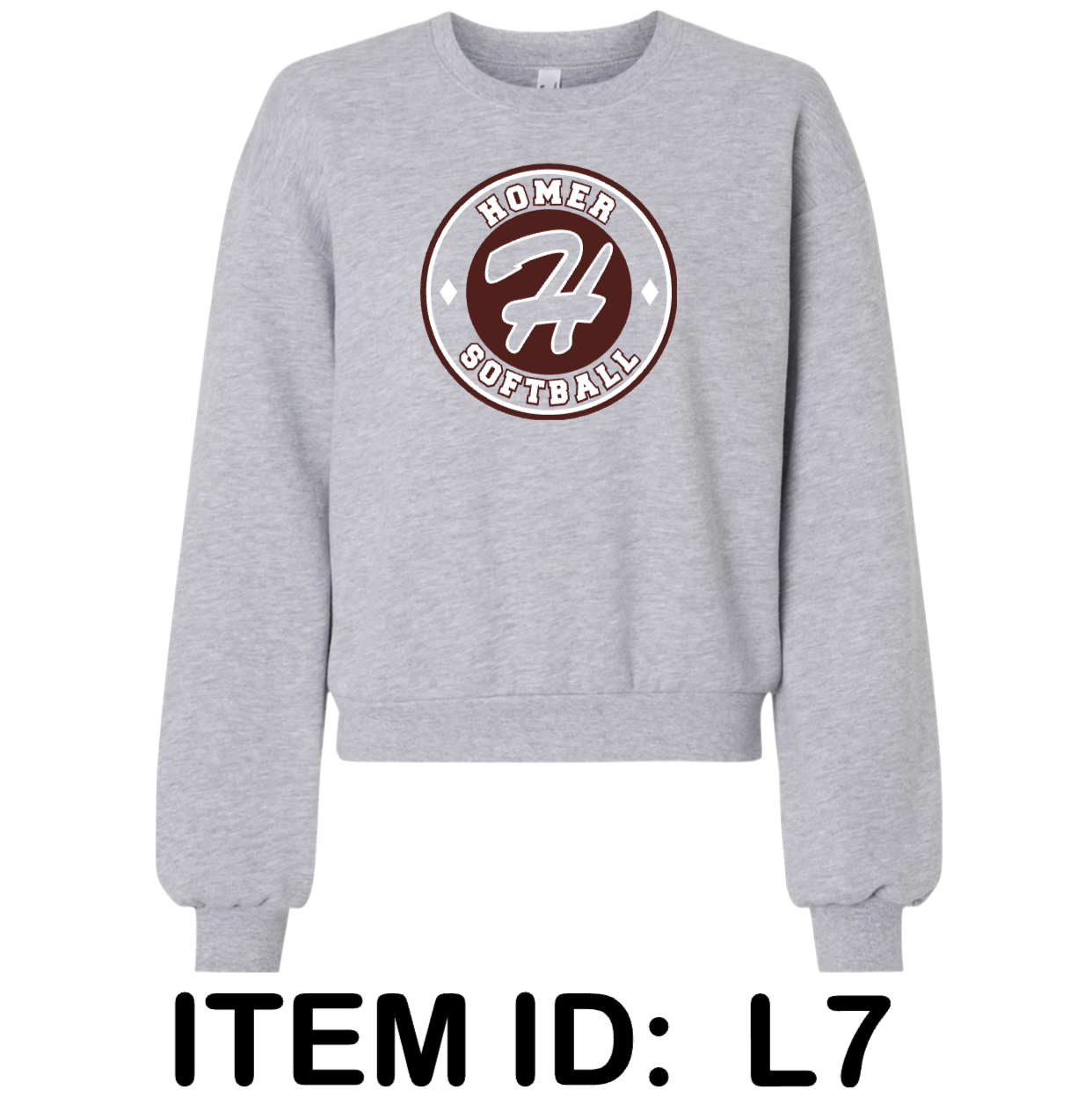 $45 American Apparel - Women's ReFlex Fleece Crewneck Sweatshirt - RF494 Color Shown:  Heather Grey 
  Spec Sheet  📏