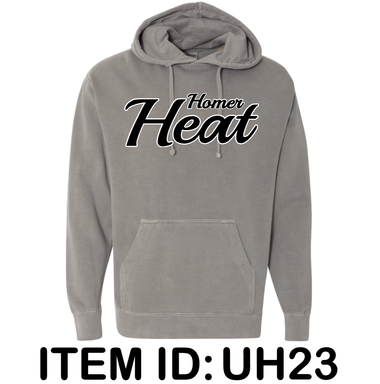 $47 Comfort Colors - Unisex Garment-Dyed Hooded Sweatshirt - 1567 Color Shown:  Grey 
  Spec Sheet  📏