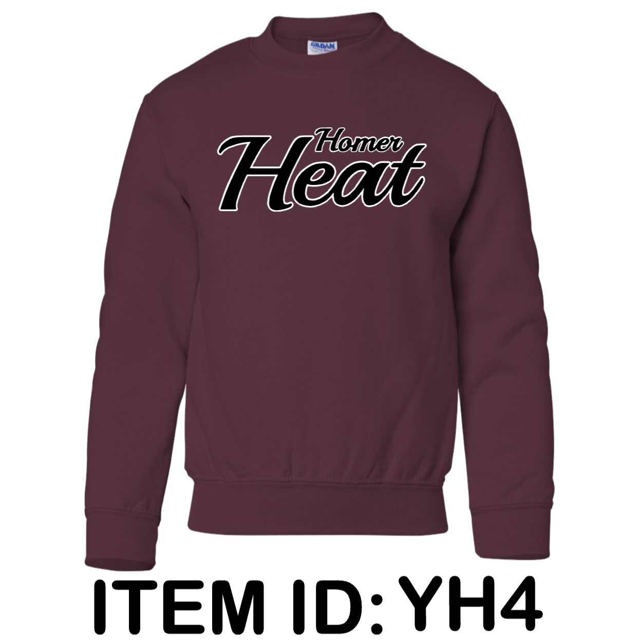 $36 Gildan - Youth Heavy Blend™ Crewneck Sweatshirt - 18000B Color Shown:  Maroon  
  Spec Sheet  📏