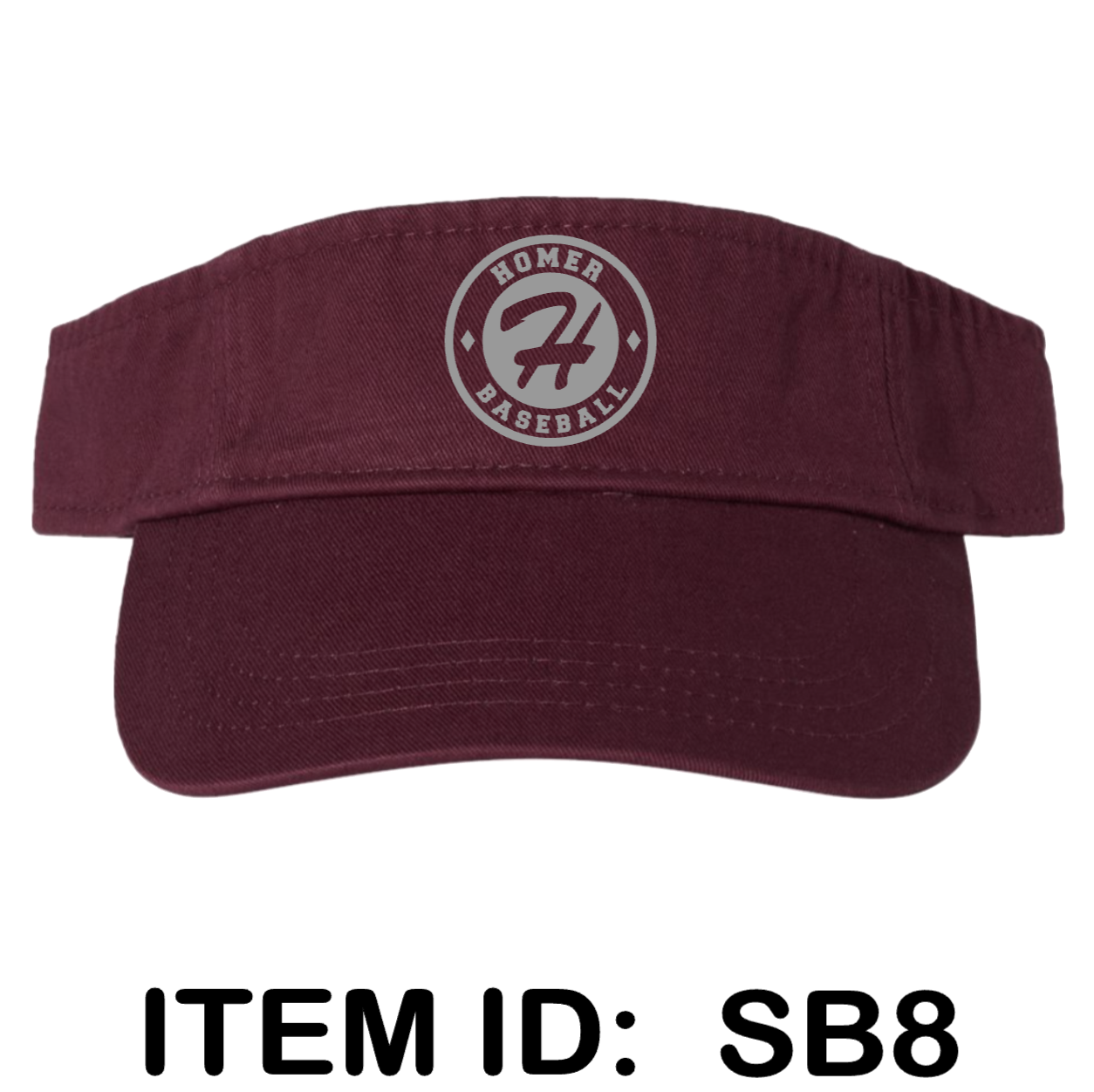 $18 Valucap - Bio-Washed Visor - VC500 Color Shown:  Maroon  
  Spec Sheet  📏