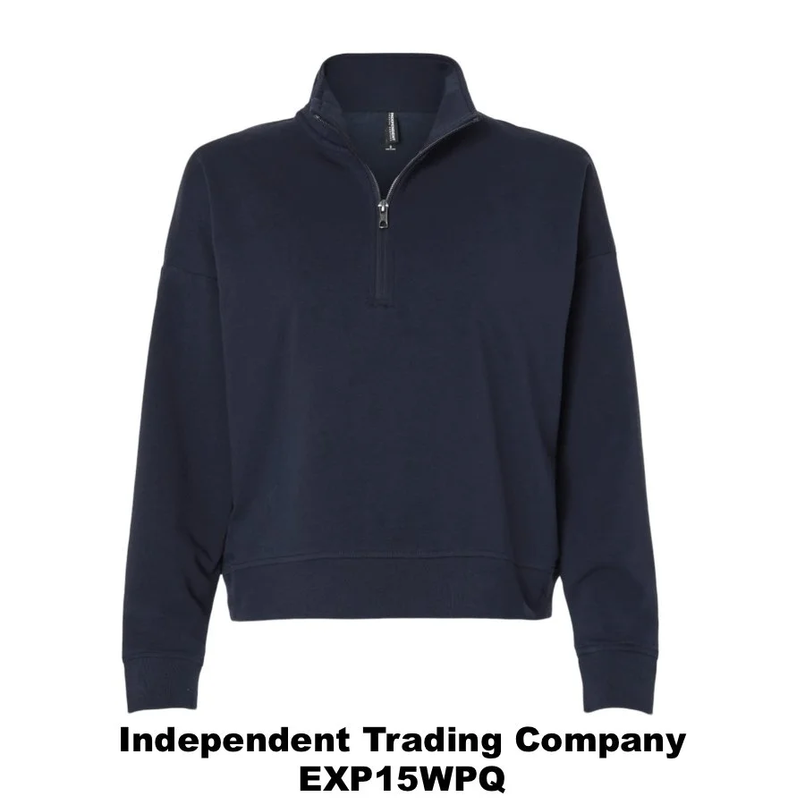 $36 Women's Perform Quarter-Zip Pullover Color Shown:  Classic Navy 
  Spec Sheet  📏