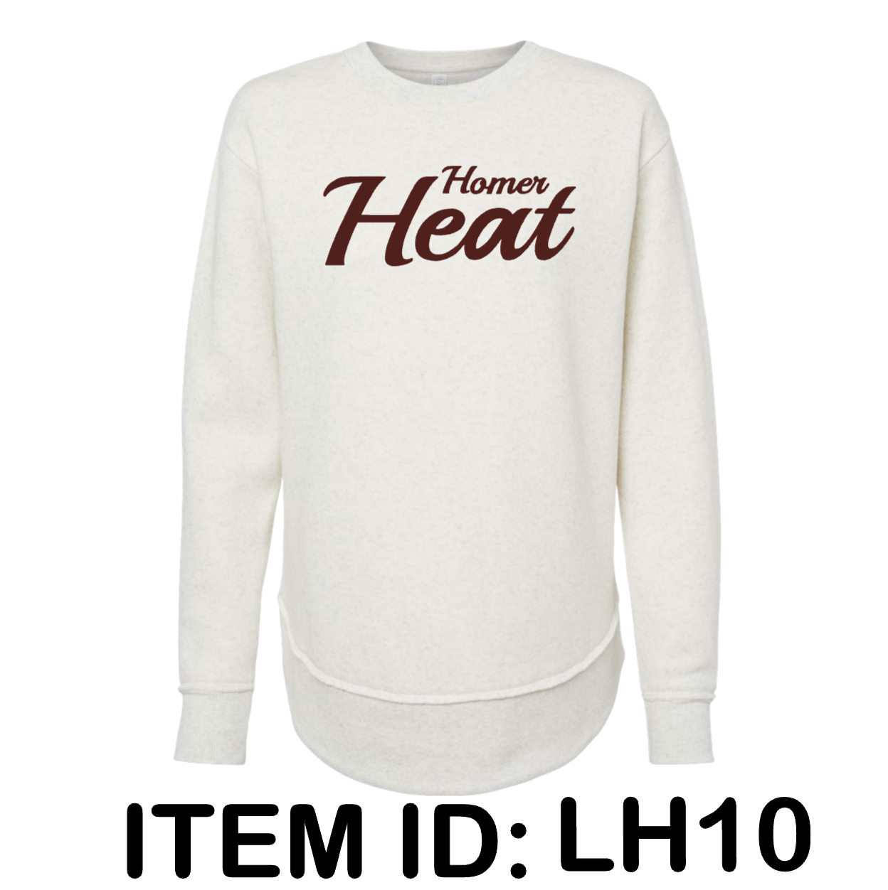 $45 LAT - Women's Weekend Fleece Crewneck Sweatshirt - 3525 Color Shown:  Heather Natural 
  Spec Sheet  📏