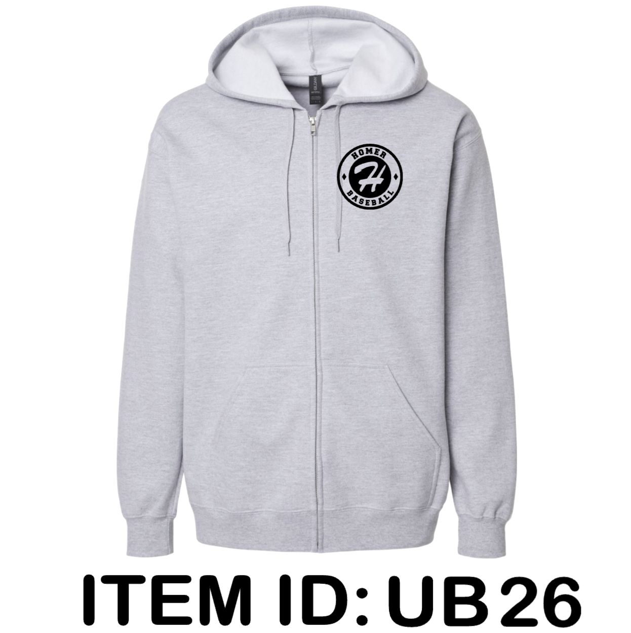 $46 Gildan Unisex Softstyle® Full-Zip Hooded Sweatshirt - SF600 Color Shown: Sport Grey 
  Spec Sheet  📏