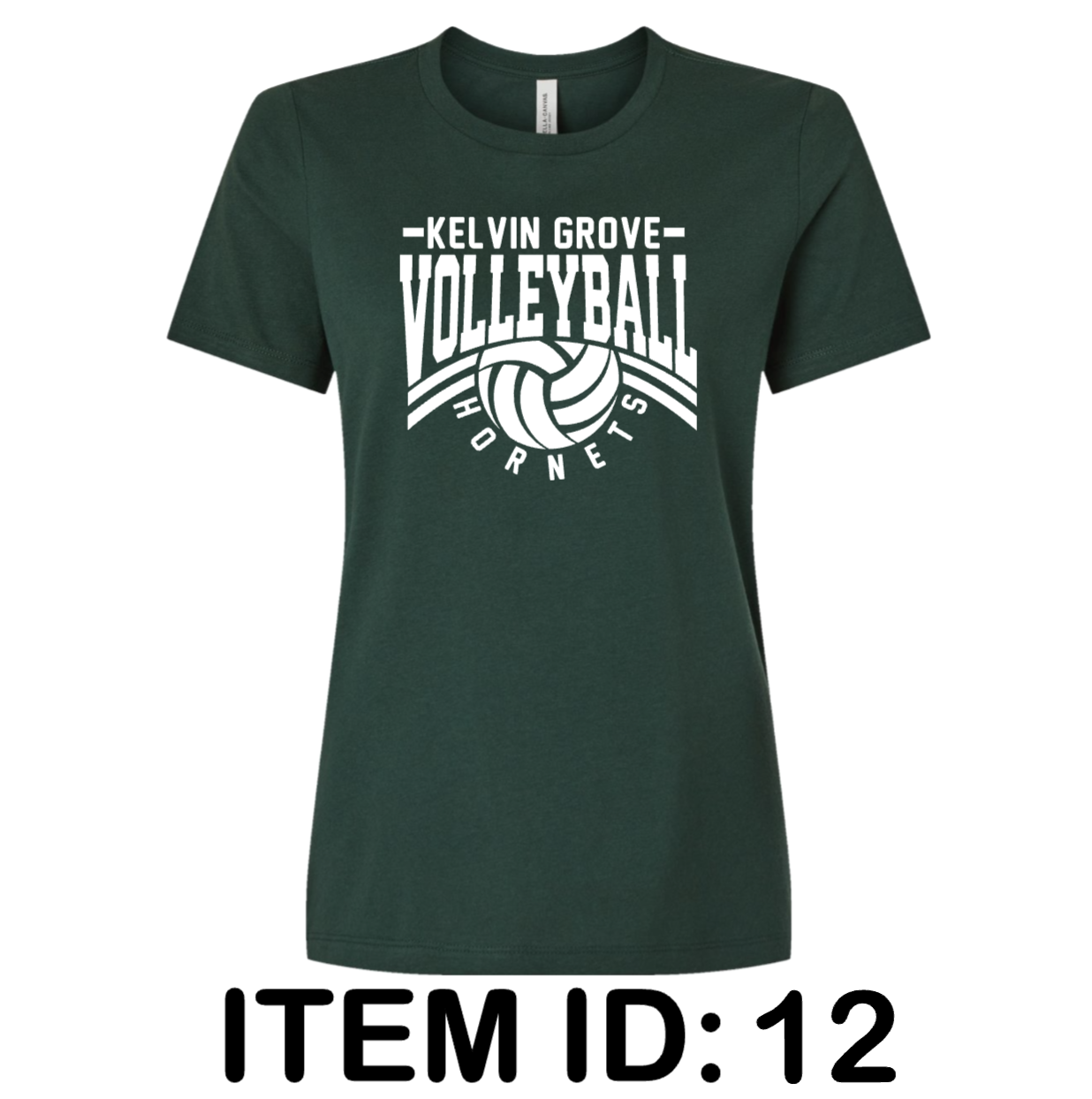 $23. BELLA + CANVAS - Relaxed Fit Jersey Tee - 6400. Adult, Ladies Fit, Forest. 