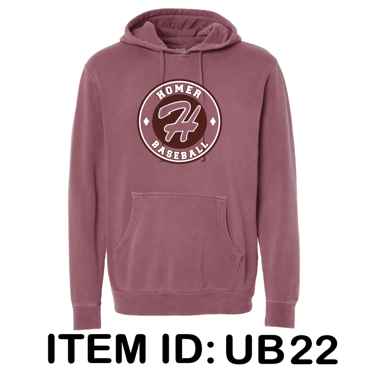$46 Independent Trading Co. - Unisex Midweight Pigment-Dyed Hooded Sweatshirt - PRM4500 Color Shown: Pigment Maroon 
  Spec Sheet  📏