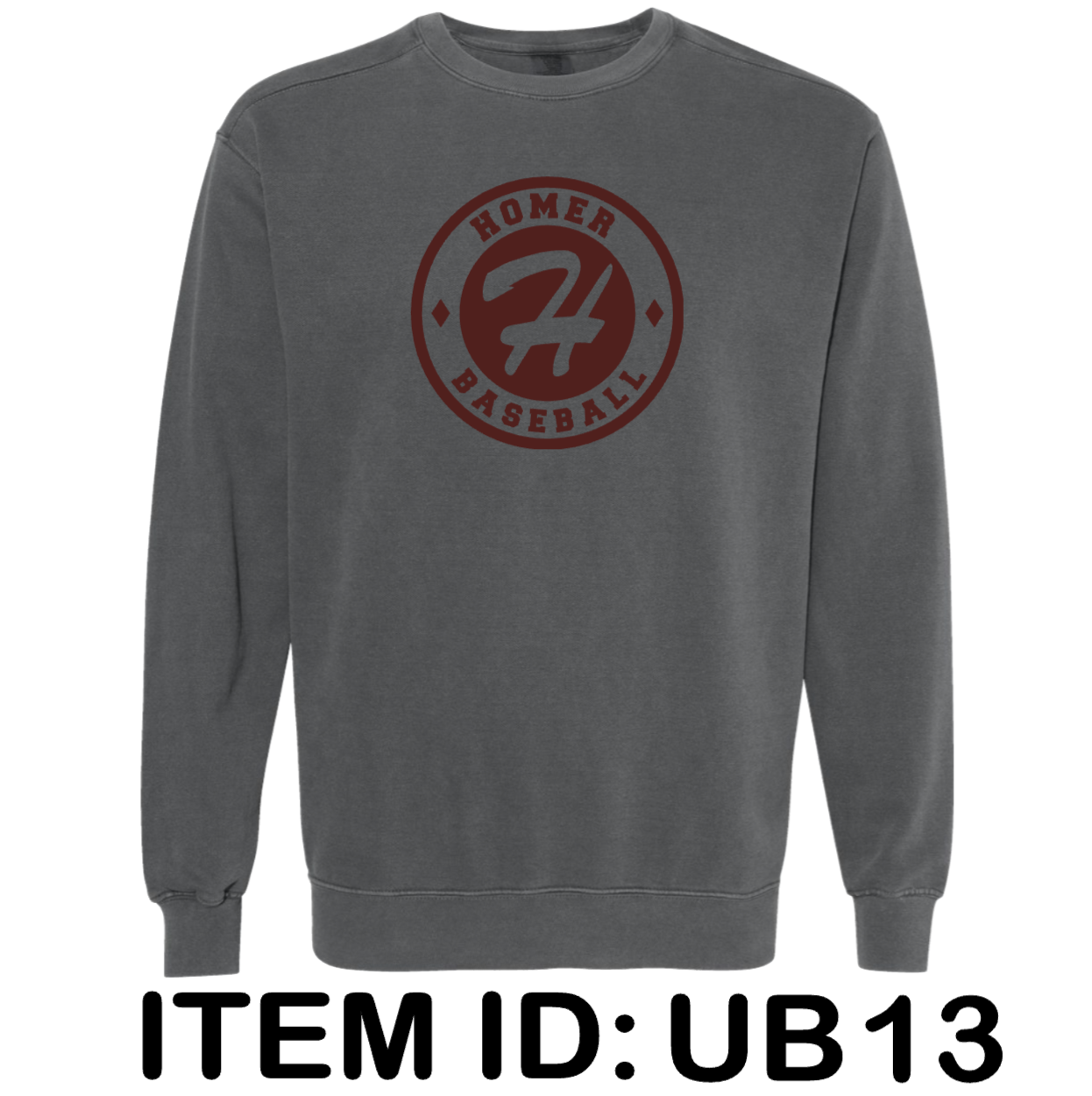 $46 Comfort Colors - Unisex Garment-Dyed Crewneck Sweatshirt - 1566 Color Shown:  Pepper 
  Spec Sheet  📏