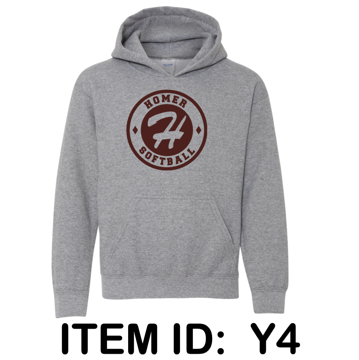 $38 Gildan - Youth Heavy Blend™ Hooded Sweatshirt - 18500B Color Shown:  Graphite Heather  
  Spec Sheet  📏
