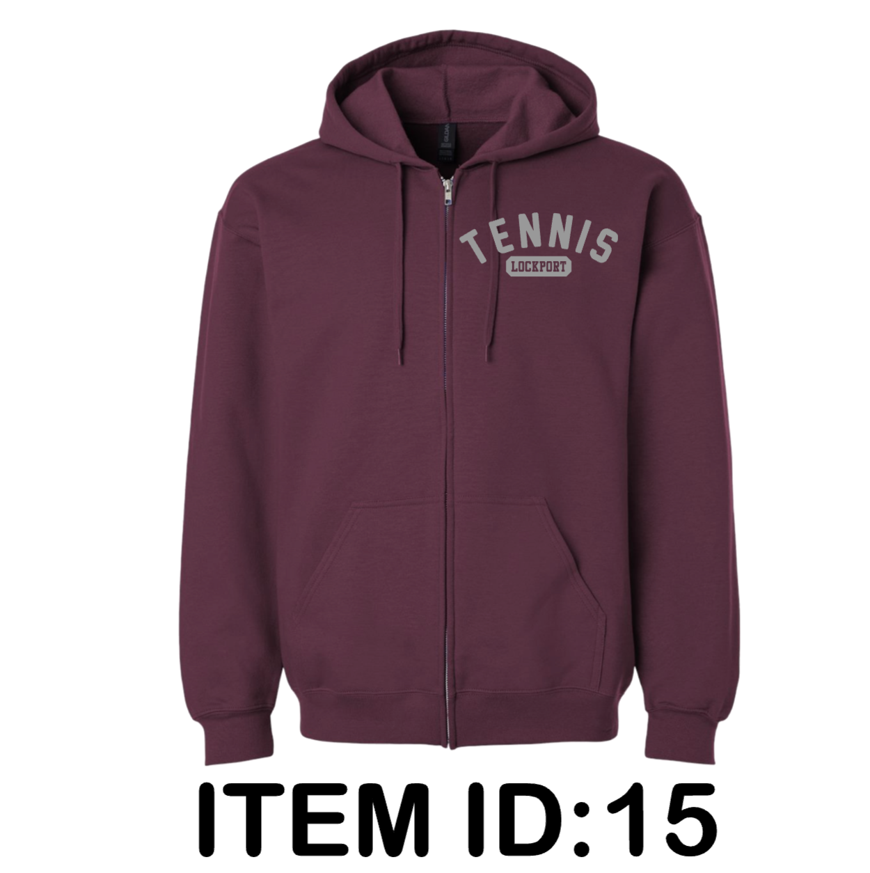 $38 Gildan Unisex Softstyle® Full-Zip Hooded Sweatshirt - SF600 Color Shown: Maroon 
  Spec Sheet  📏