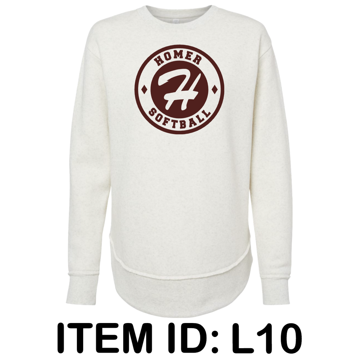 $45 LAT - Women's Weekend Fleece Crewneck Sweatshirt - 3525 Color Shown:  Heather Natural 
  Spec Sheet  📏