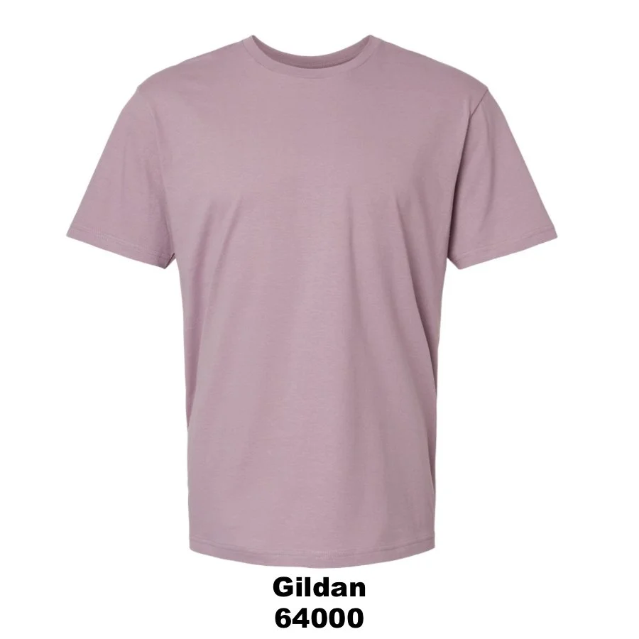 $19 Gildan Unisex Softstyle® T-Shirt🌟 Color Shown:  Heather Maroon 
  Spec Sheet  📏