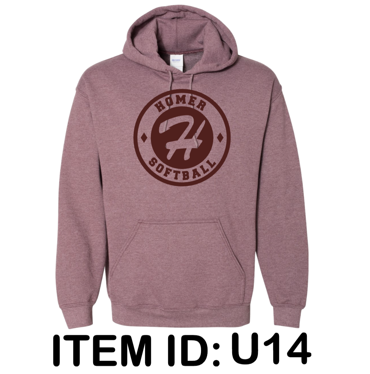 $39 Gildan - Unisex Heavy Blend™ Hooded Sweatshirt - 18500 Color Shown:  Heather Maroon 
  Spec Sheet  📏