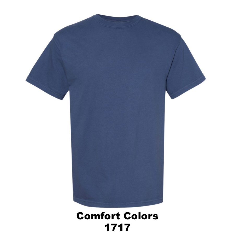 $23 Unisex Garment-Dyed Heavyweight T-Shirt🌟 Color Shown:  China Blue 
  Spec Sheet  📏