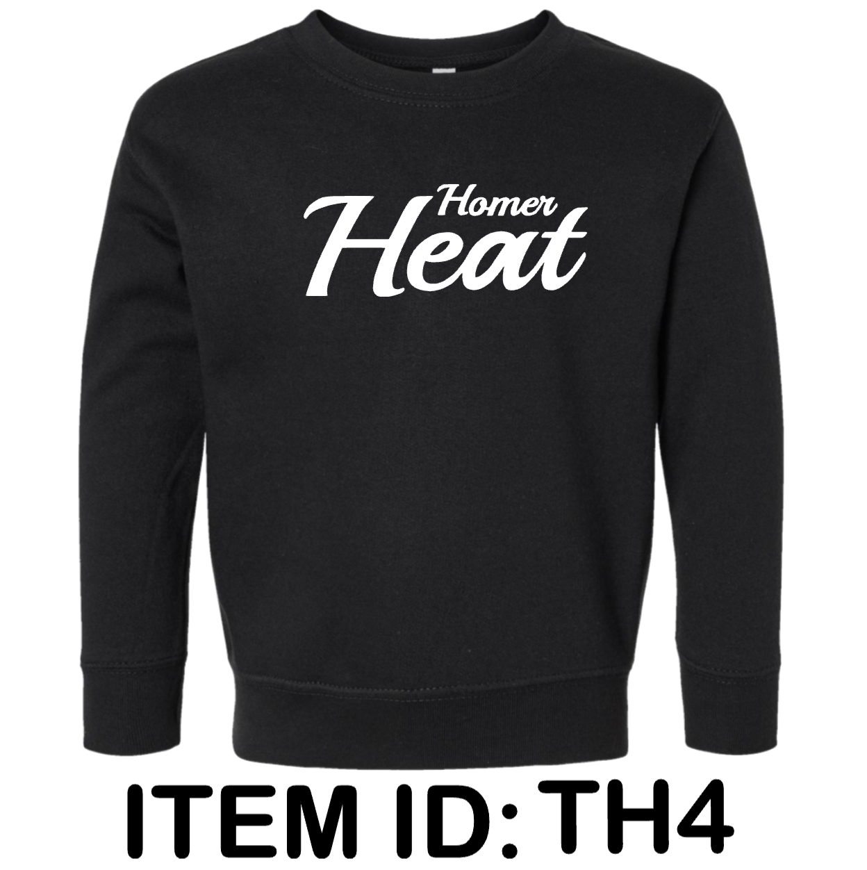 $19 Rabbit Skins - Toddler Fleece Crewneck Sweatshirt - 3317 Color Shown:  Black 
  Spec Sheet  📏