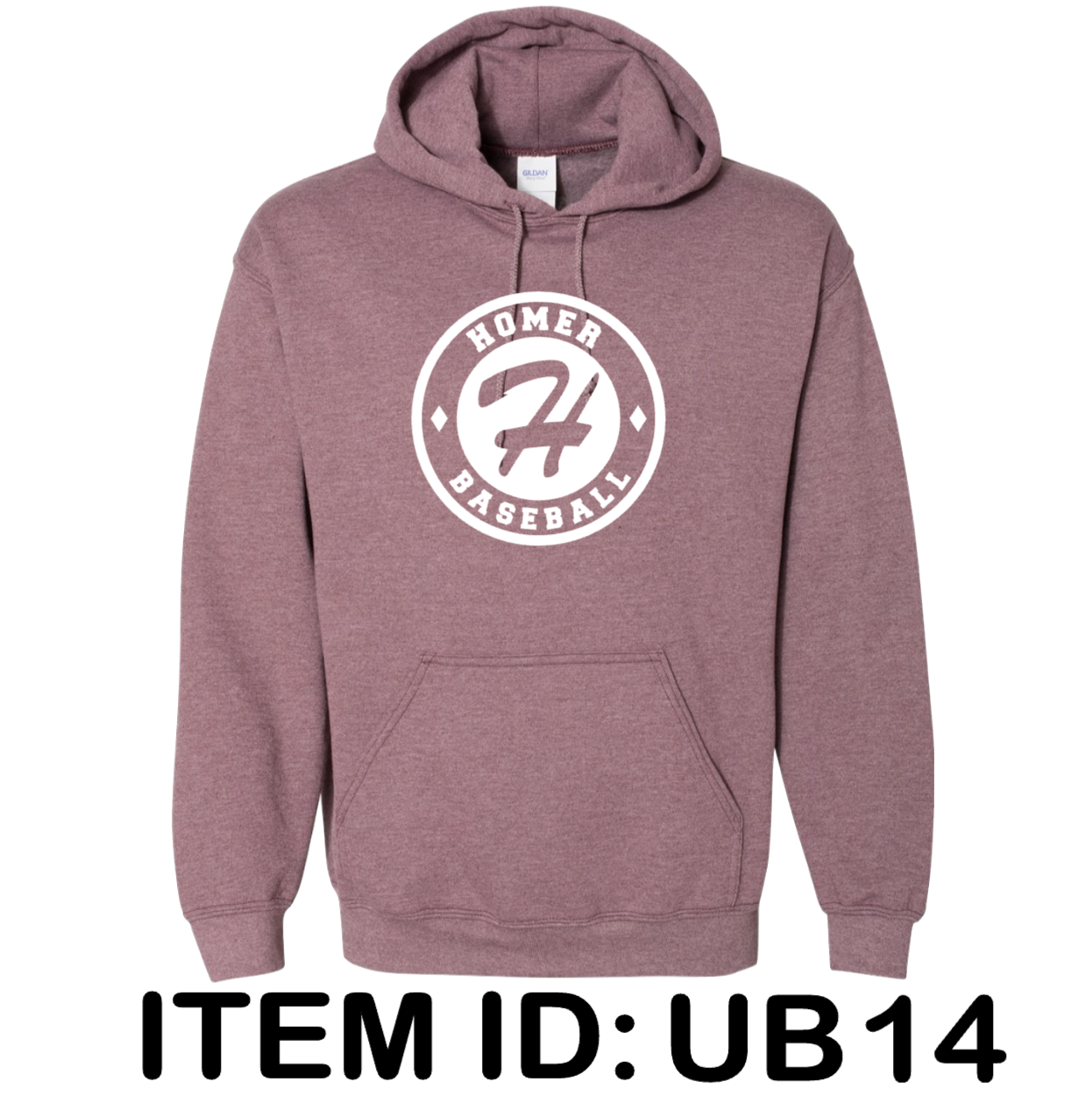 $39 Gildan - Unisex Heavy Blend™ Hooded Sweatshirt - 18500 Color Shown:  Heather Dark Maroon 
  Spec Sheet  📏