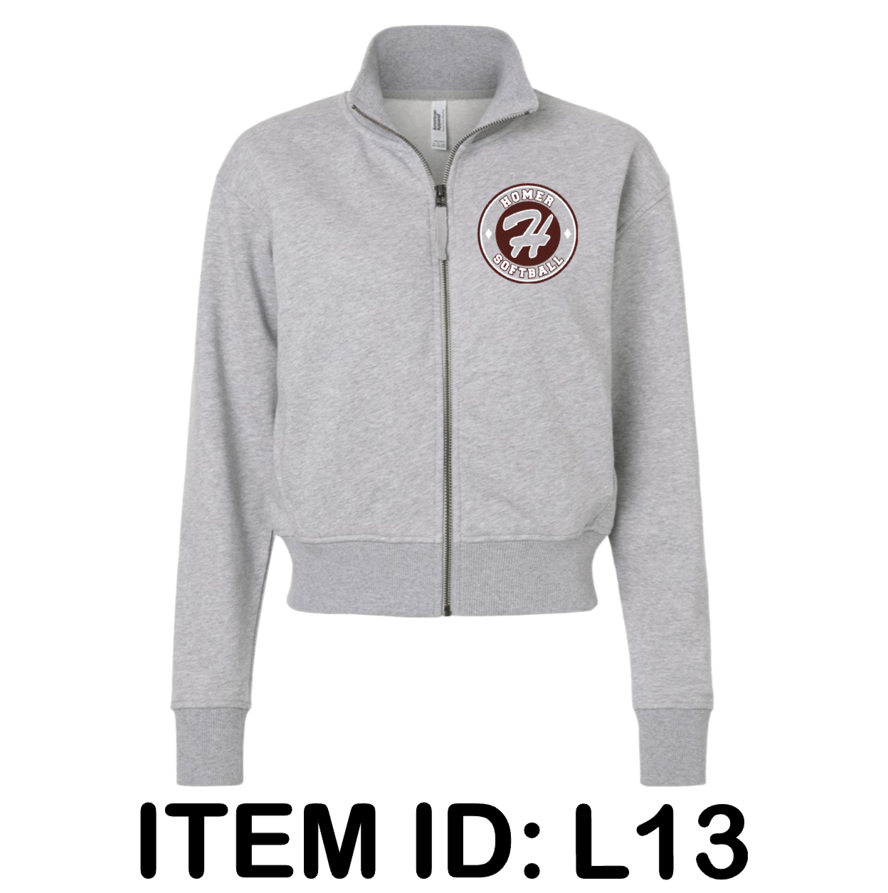 $48 American Apparel - Women's French Terry Full-Zip Jacket - FTJ00 Color Shown:  Heather Grey 
  Spec Sheet  📏
