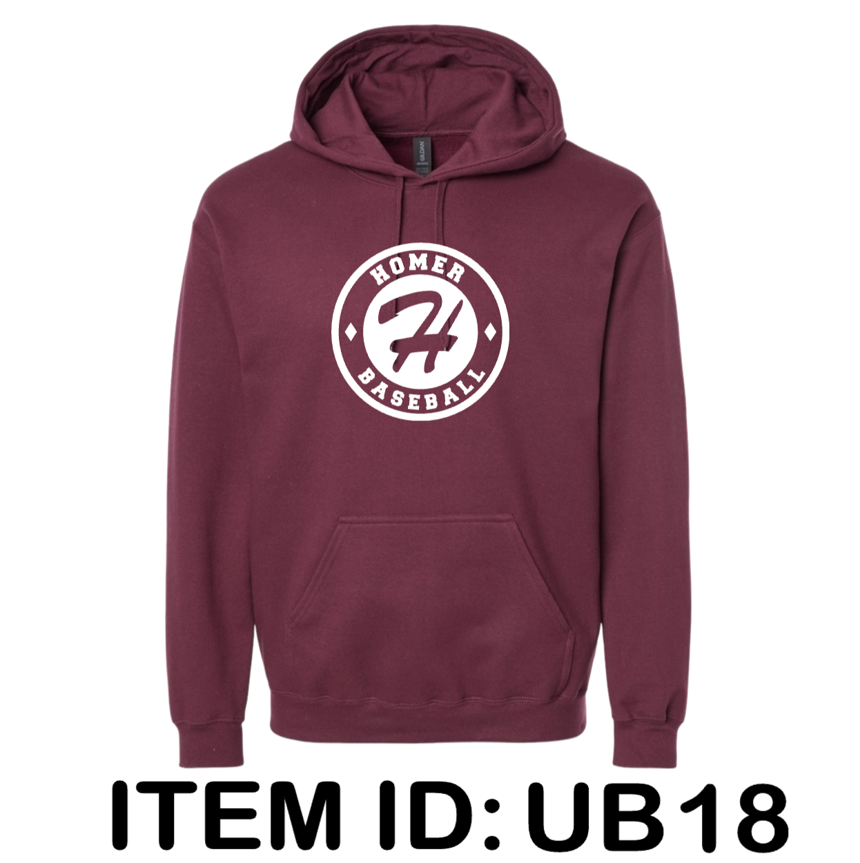 $43 Gildan - Unisex Softstyle® Midweight Hooded Sweatshirt - SF500 Color Shown: Maroon 
  Spec Sheet  📏