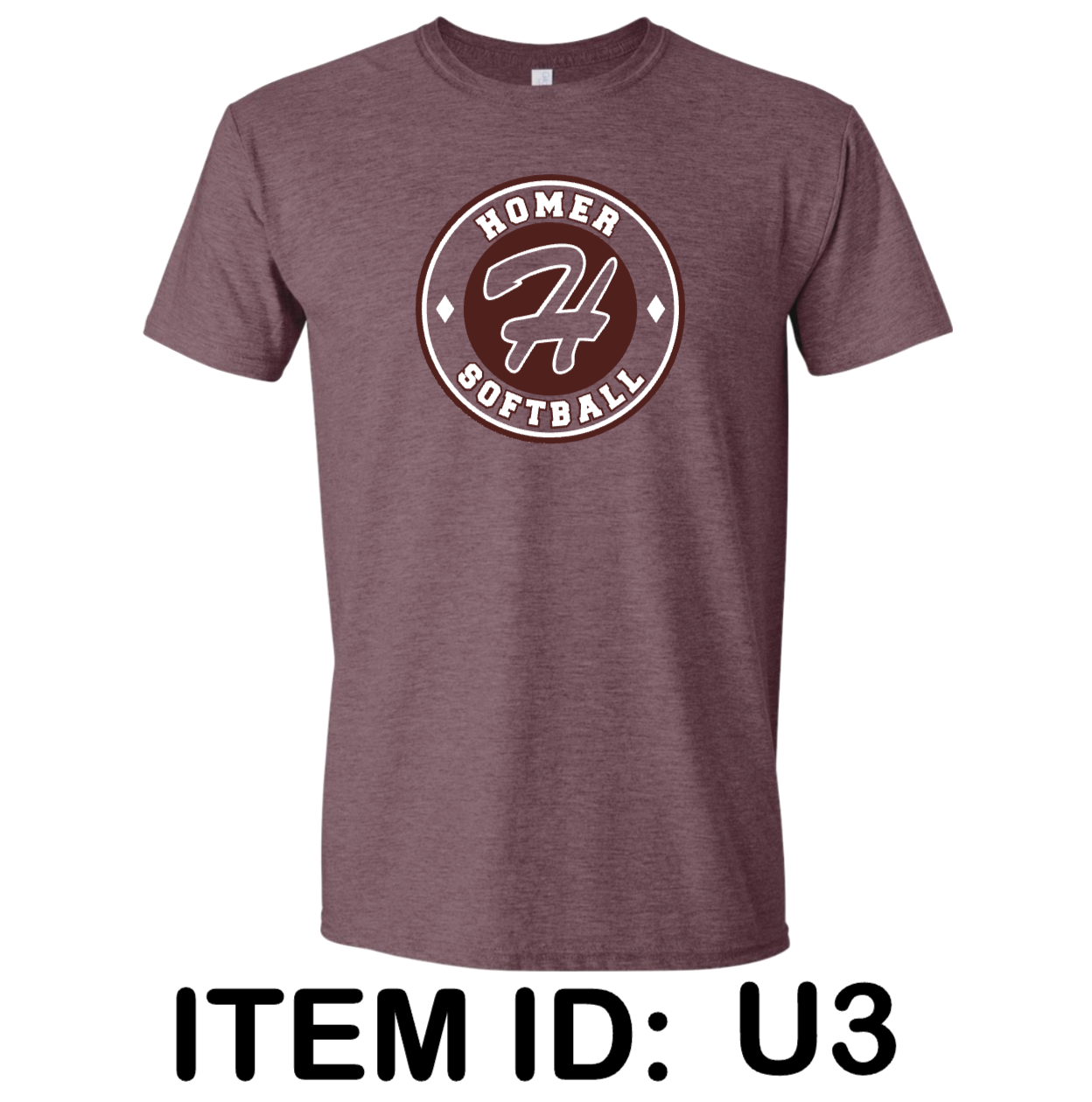 $20  Gildan - Unisex Softstyle® T-Shirt - 64000 Color Shown:  Heather Maroon 
  Spec Sheet  📏