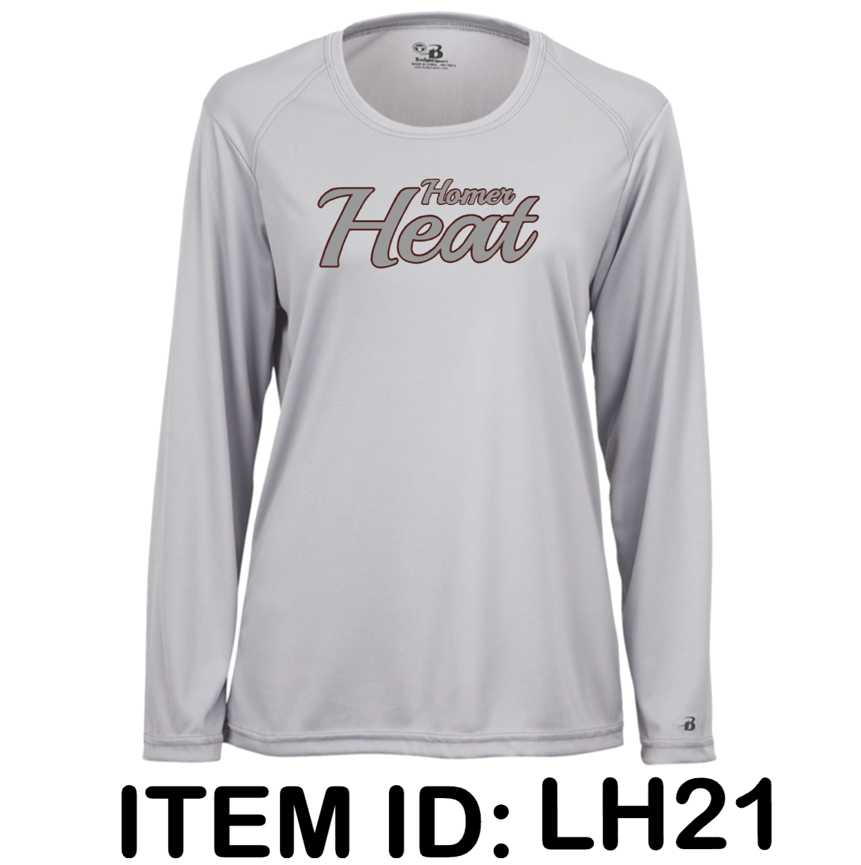 $30 Badger - Women's B-Core Performance Long Sleeve T-Shirt - 4164 Color Shown:  Silver 
  Spec Sheet  📏