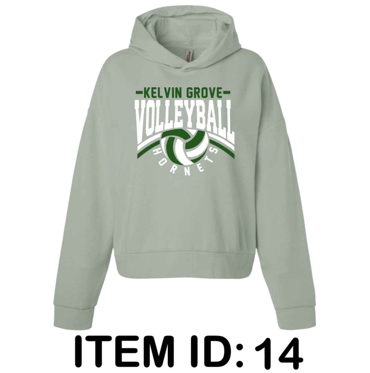 $48. Independent Trading Company - Women's California Wave Wash Sunday Hooded Sweatshirt - PRM2600. Slightly cropped - no drawcords. Adult, Ladies Fit, Sage.