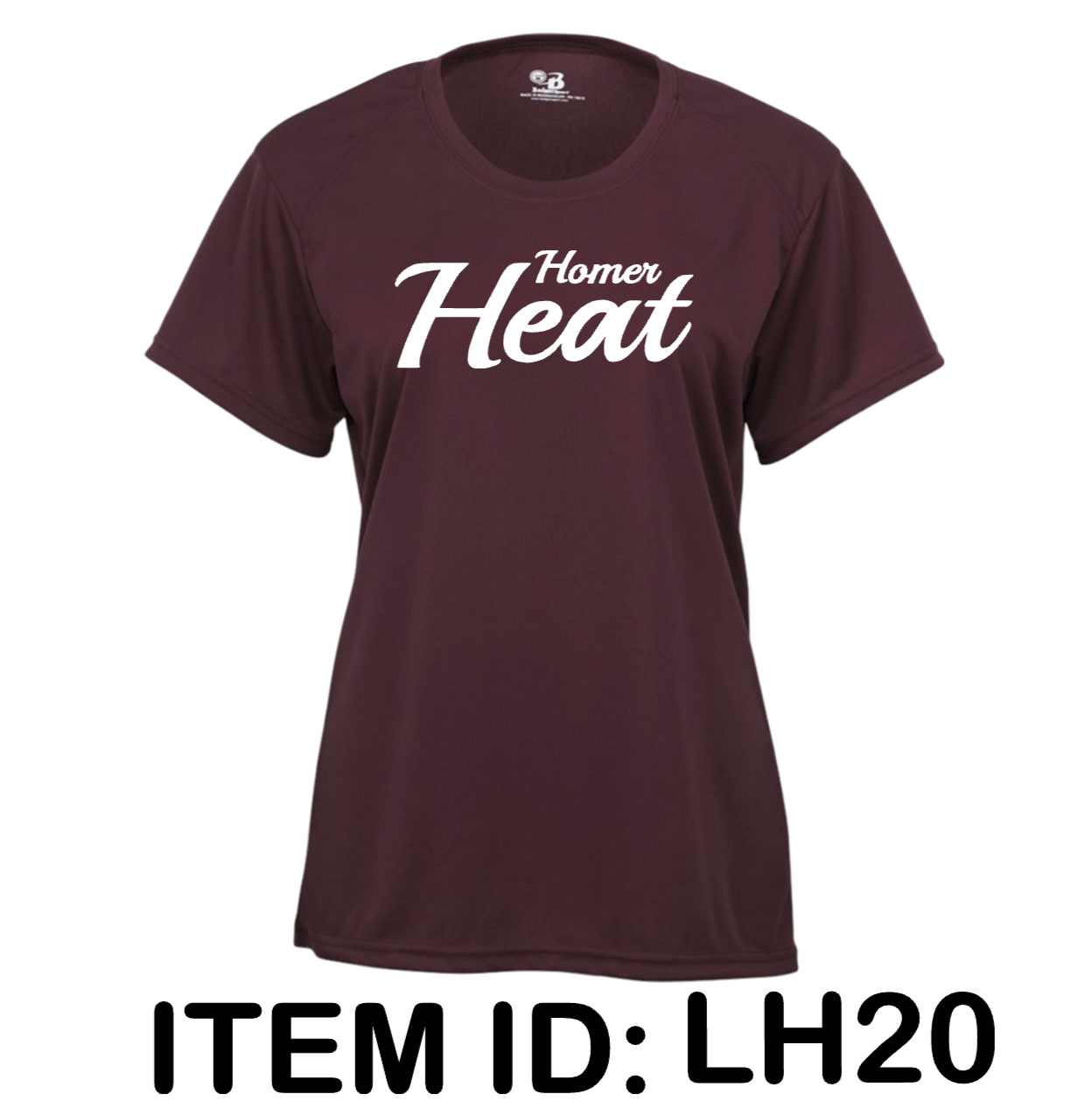 $26 Badger - Women’s B-Core Performance T-Shirt - 4160 Color Shown:  Maroon 
  Spec Sheet  📏