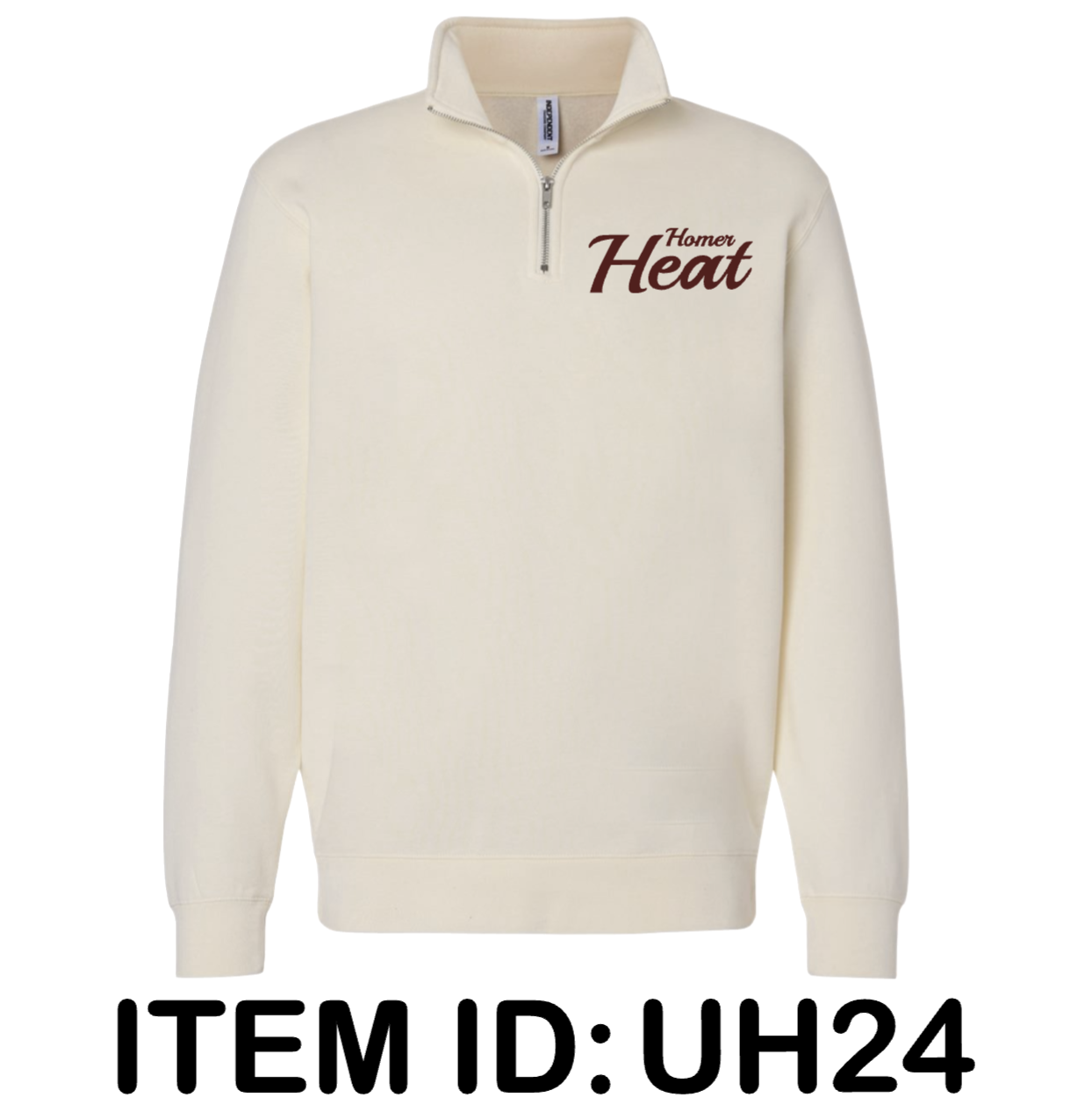 $42 Independent Trading Co. Unisex Midweight Quarter-Zip Pullover - SS4600QZ Color Shown:  Bone 
  Spec Sheet  📏