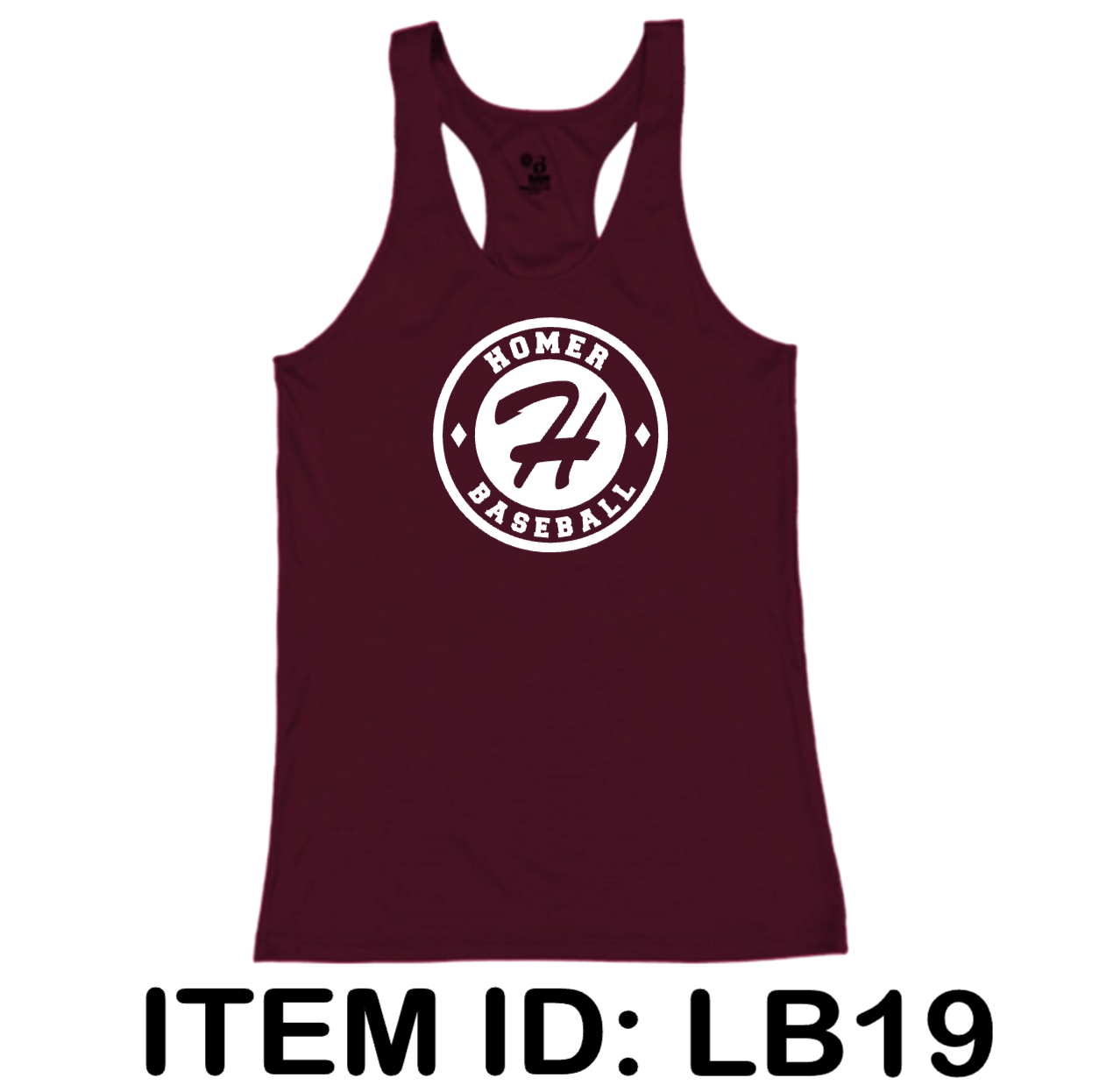 $25 Badger - Women’s B-Core Performance Racerback Tank Top - 4166 Color Shown:  Maroon 
  Spec Sheet  📏