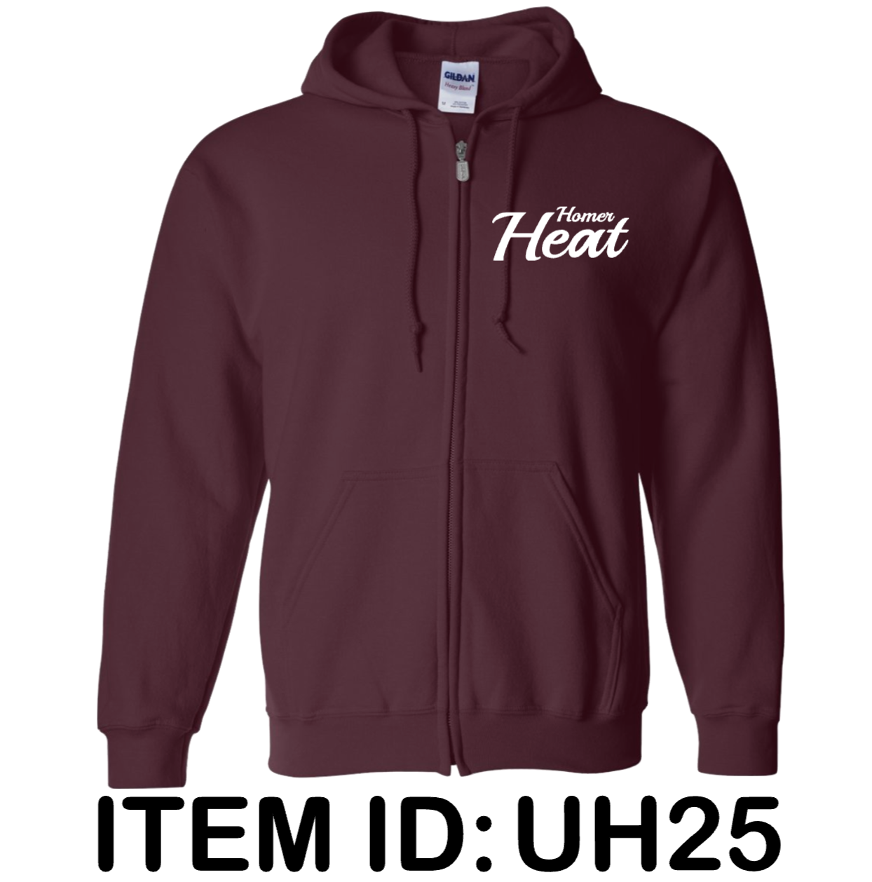 $42 Gildan Unisex Heavy Blend™ Full-Zip Hooded Sweatshirt - 18600 Color Shown: Maroon 
  Spec Sheet  📏