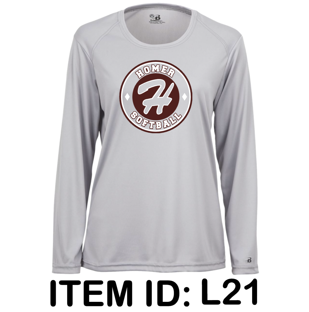 $30 Badger - Women's B-Core Performance Long Sleeve T-Shirt - 4164 Color Shown:  Silver 
  Spec Sheet  📏