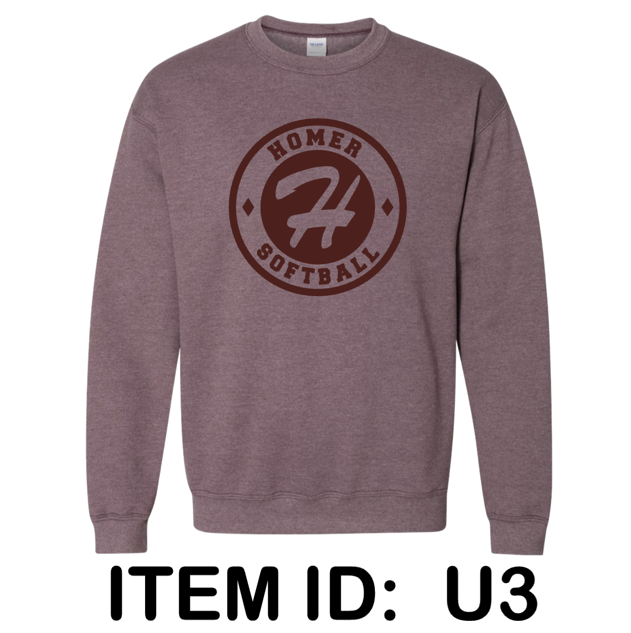 $37 Gildan - Unisex Heavy Blend™ Crewneck Sweatshirt - 18000 Color Shown:  Heather Dark Maroon 
  Spec Sheet  📏