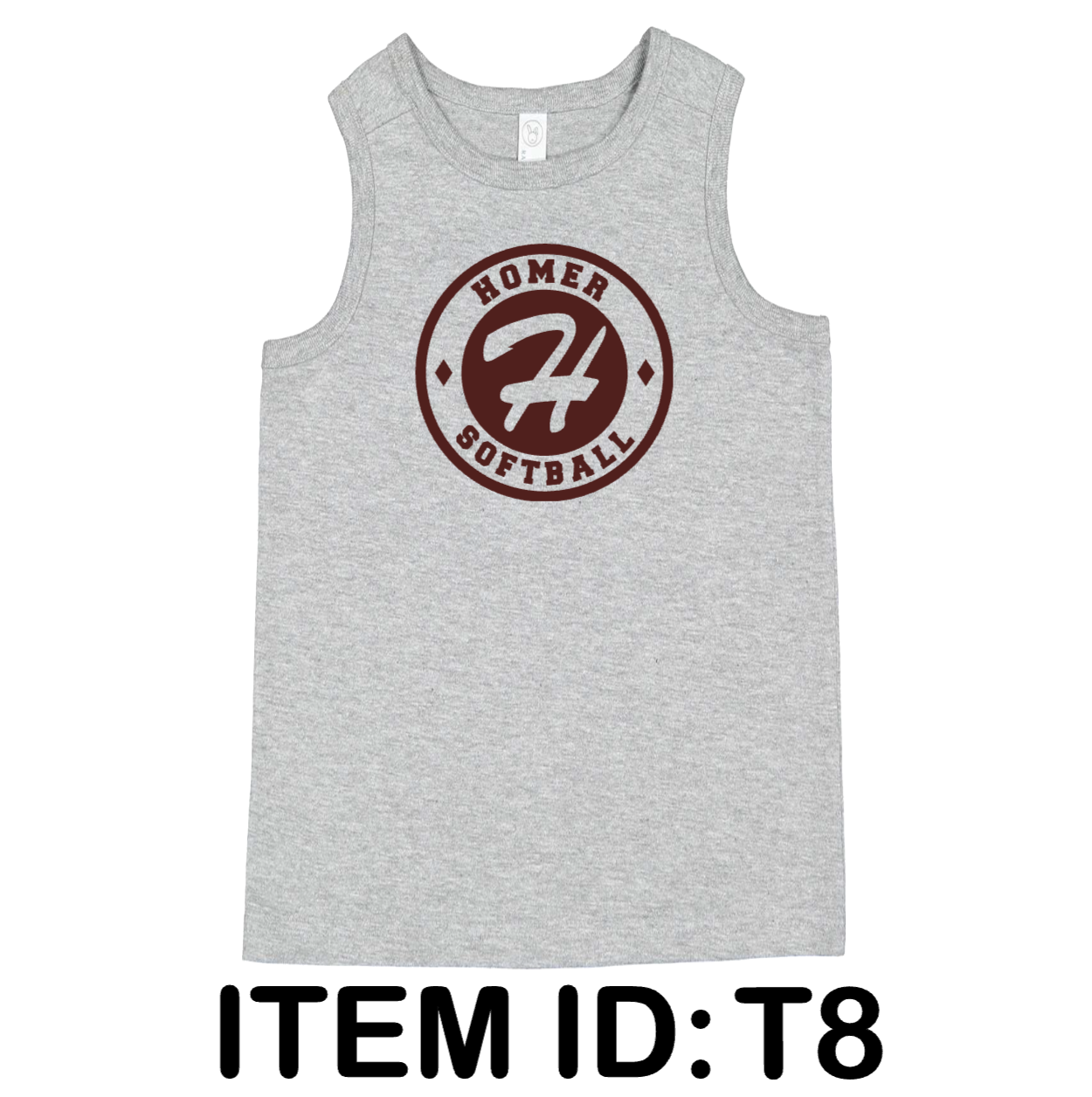 $15 Rabbit Skins - Toddler Fine Jersey Tank - 3323 Color Shown:  Heather 
  Spec Sheet  📏