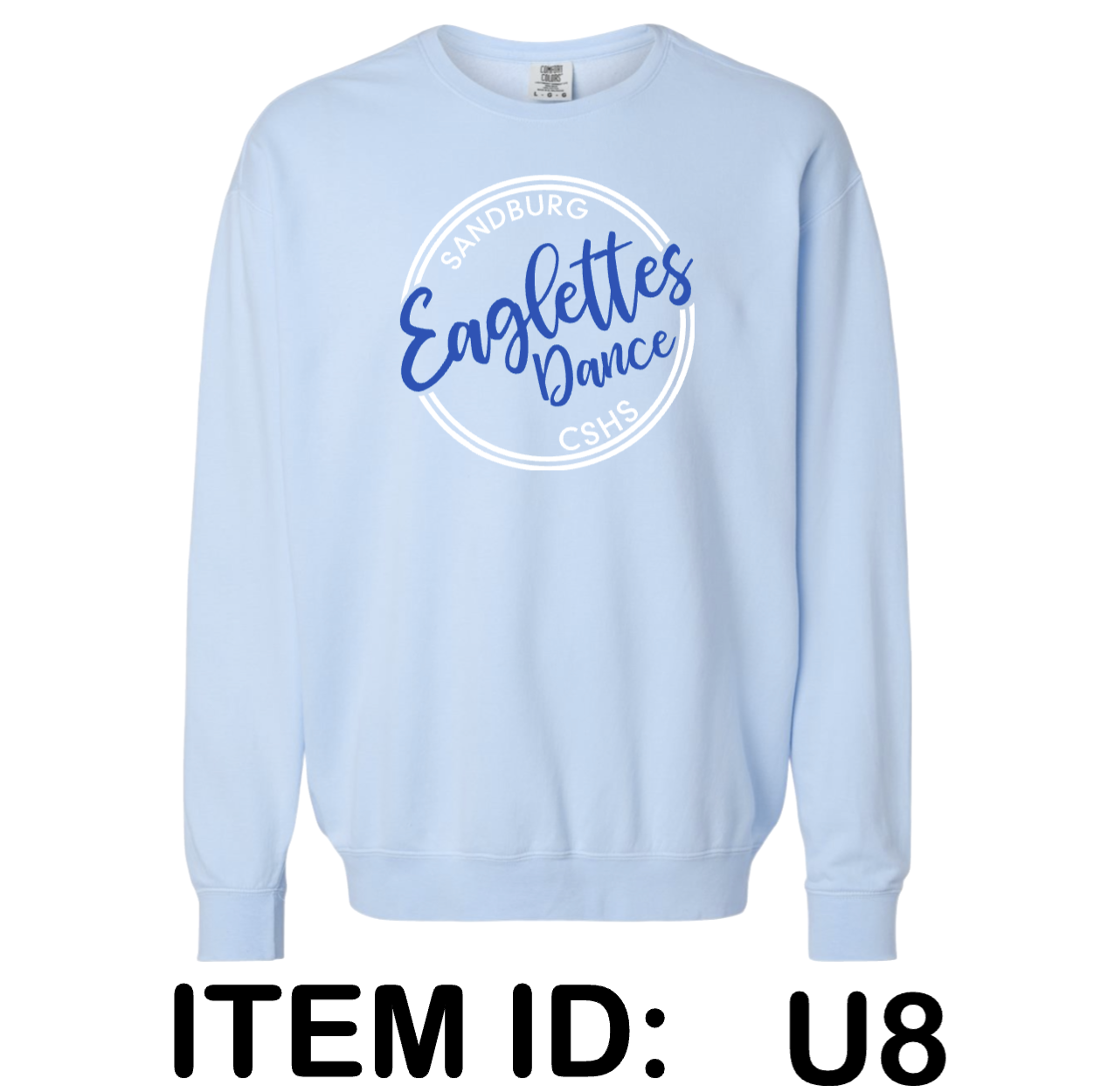 $42 Comfort Colors - Unisex Garment-Dyed Lightweight Crewneck Sweatshirt - 1466 Color Shown:  Hydrangea  
  Spec Sheet  📏