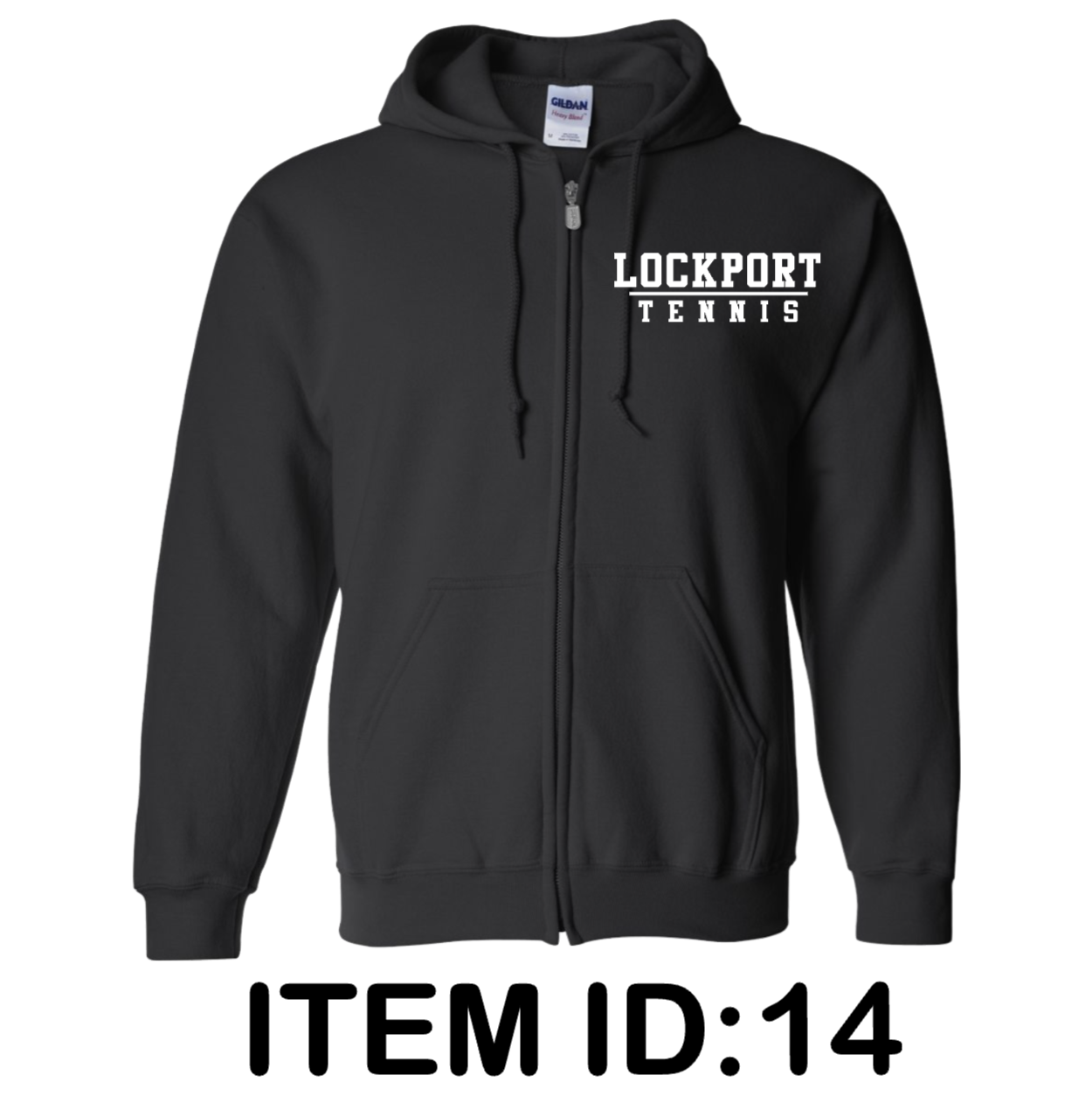 $42 Gildan Unisex Heavy Blend™ Full-Zip Hooded Sweatshirt - 18600 Color Shown: Black 
  Spec Sheet  📏