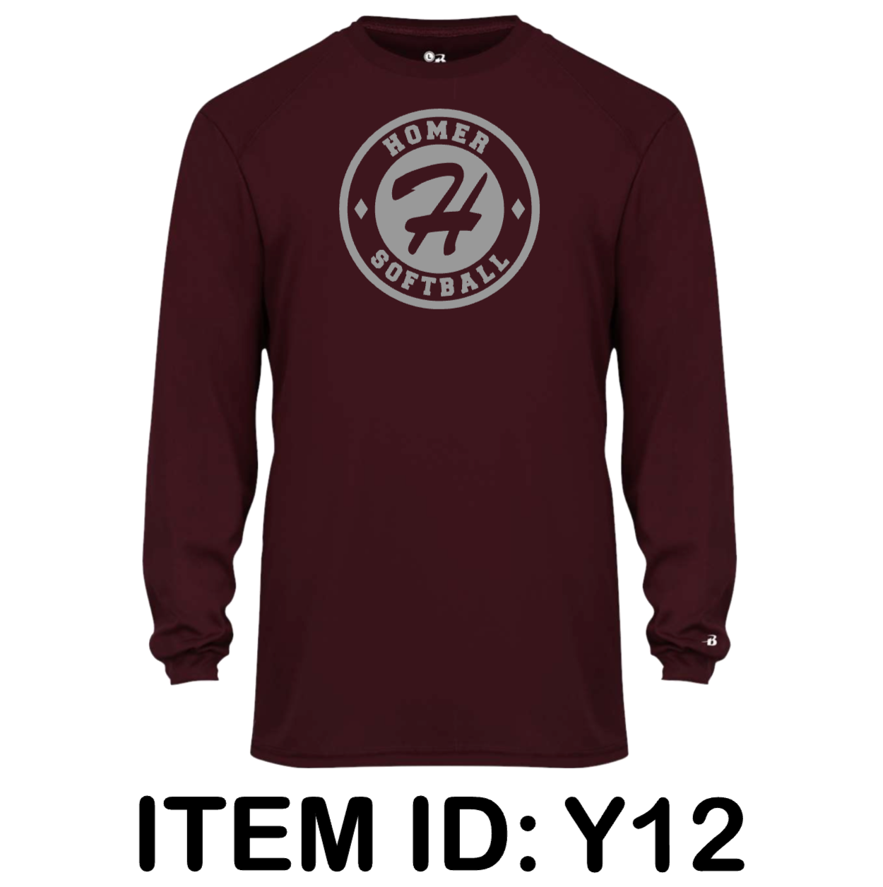 $28 Badger - Youth B-Core Performance Long Sleeve T-Shirt - 2104 Color Shown:  Maroon 
  Spec Sheet  📏