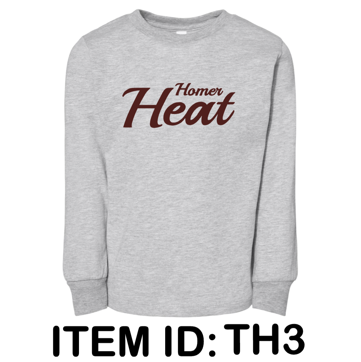 $17 Bella + Canvas - Toddler Jersey Long Sleeve Tee - 3501T Color Shown:  Athletic Heather 
  Spec Sheet  📏