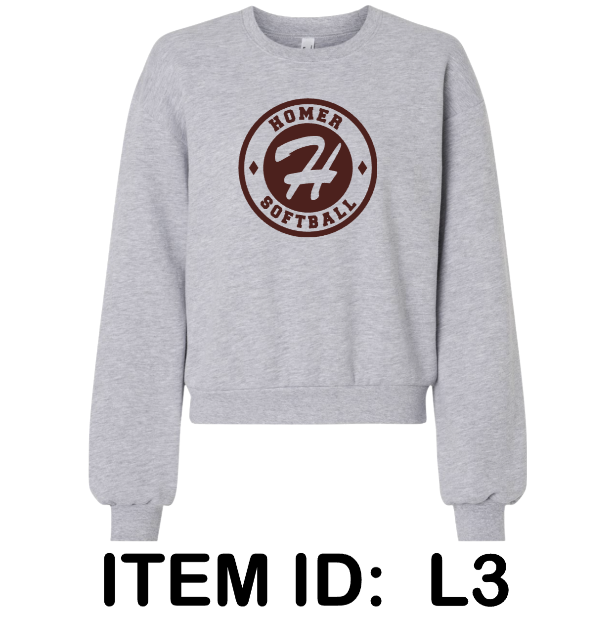 $45 American Apparel - Women's ReFlex Fleece Crewneck Sweatshirt - RF494 Color Shown:  Heather Grey 
  Spec Sheet  📏