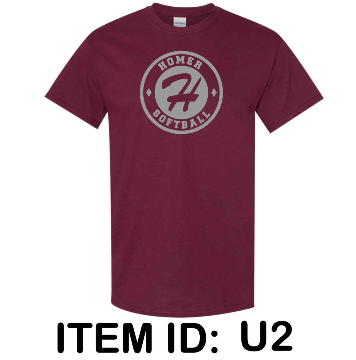 $19  Gildan - Unisex Heavy Cotton™ T-Shirt - 5000 Color Shown:  Maroon 
  Spec Sheet  📏