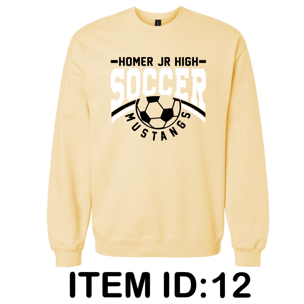 $40 Gildan - Unisex Softstyle® Midweight Crewneck Sweatshirt - SF000 Color Shown:  Yellow Haze 
  Spec Sheet  📏