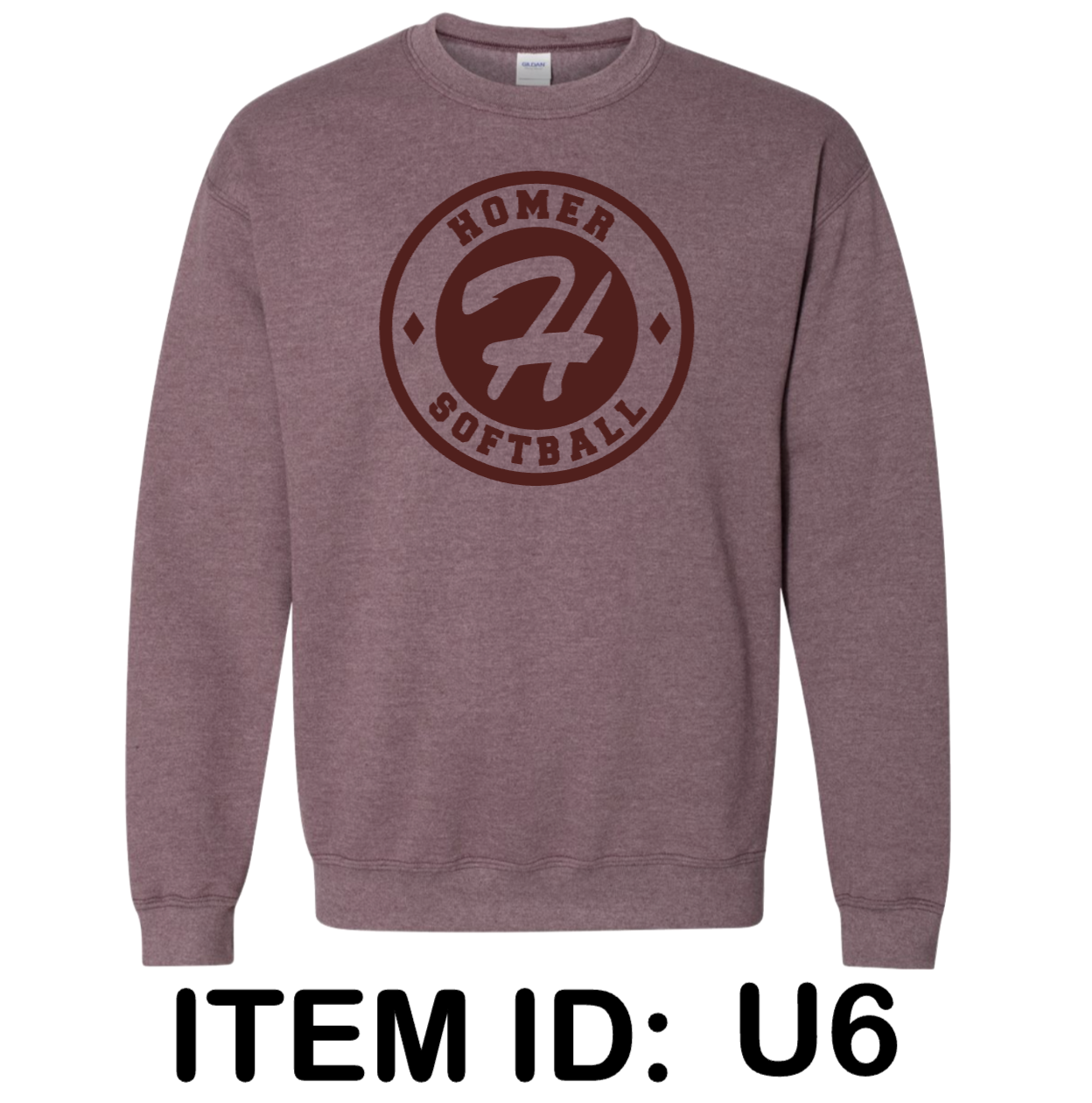 $37 Gildan - Unisex Heavy Blend™ Crewneck Sweatshirt - 18000 Color Shown:  Heather Maroon 
  Spec Sheet  📏