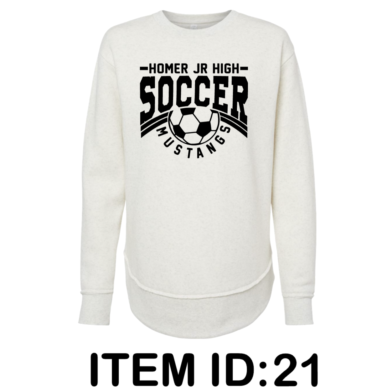 $46 LAT - Women's Weekend Fleece Crewneck Sweatshirt - 3525 Color Shown:  Heather Natural 
  Spec Sheet  📏
