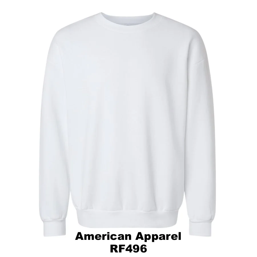 $40 Unisex ReFlex Fleece Crewneck Sweatshirt🌟 Color Shown:  White 
  Spec Sheet  📏